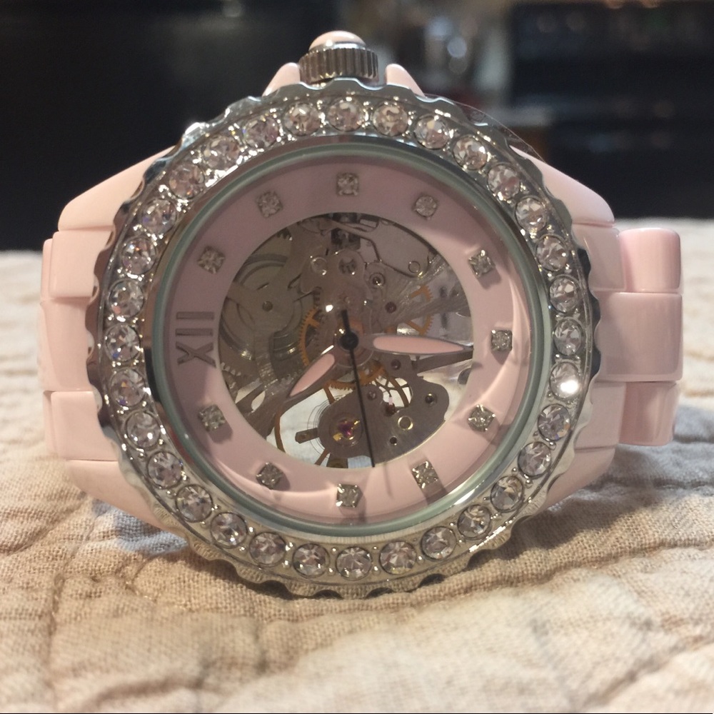 Real Collectibles by Adrienne Pink Ceramic Watch